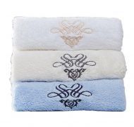 Gentle Meow Set of 3 Cotton Bath Towels Spa/Hotel/Sports Towel Washcloth White Beige Blue