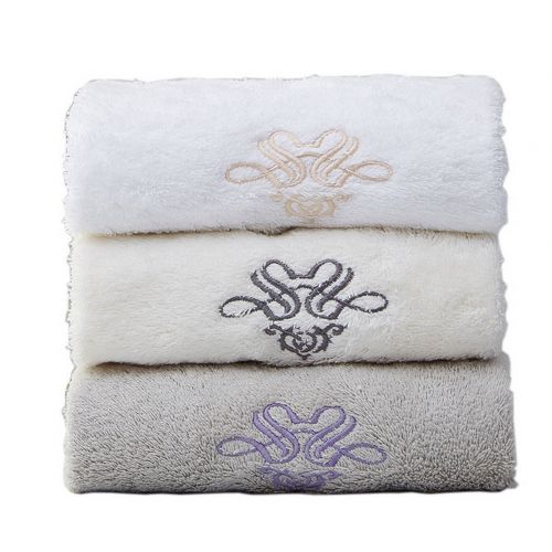 Gentle Meow Set of 3 Cotton Bath Towels Spa/Hotel/Sports Towel Washcloth White,Beige,Gray