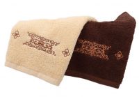 Gentle Meow Set of 2 Luxurious Embroidery Cotton Bath Towels Spa/Hotel/Sports Towel Set Gift