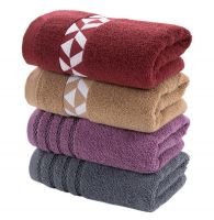 Gentle Meow Set of 4 Striped Geometric Hand Bath Towels Washcloth Family Towels Set 75*34cm
