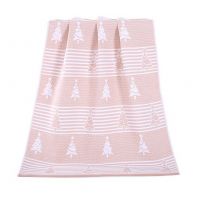 Gentle Meow Christmas Tree Towels Cotton Family Towels Washcloth Bath Towel Khaki Gift Idea