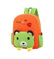Cute Orange Bear School Bag Toddler Backpack Kids Travel Canvas Backpacks Purse